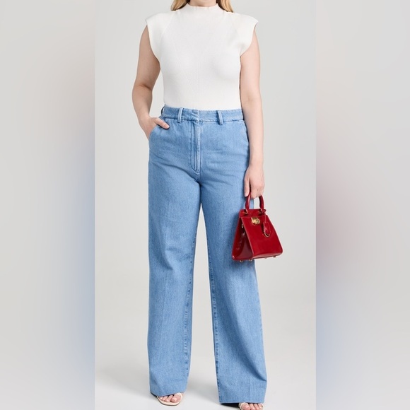 NWT Favorite Daughter The Fiona High Waist Wide Leg Trouser Jeans - Picture 1 of 15
